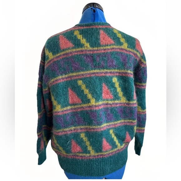 Vintage 80’s Sai Sai Chunky Mohair Cardigan South western Style - Picture 4 of 12